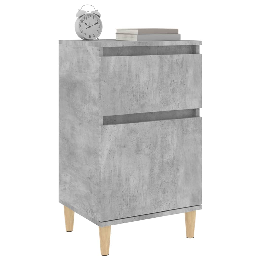 Mesas de cabeceira 2 pcs 40x35x70 cm cinzento cimento