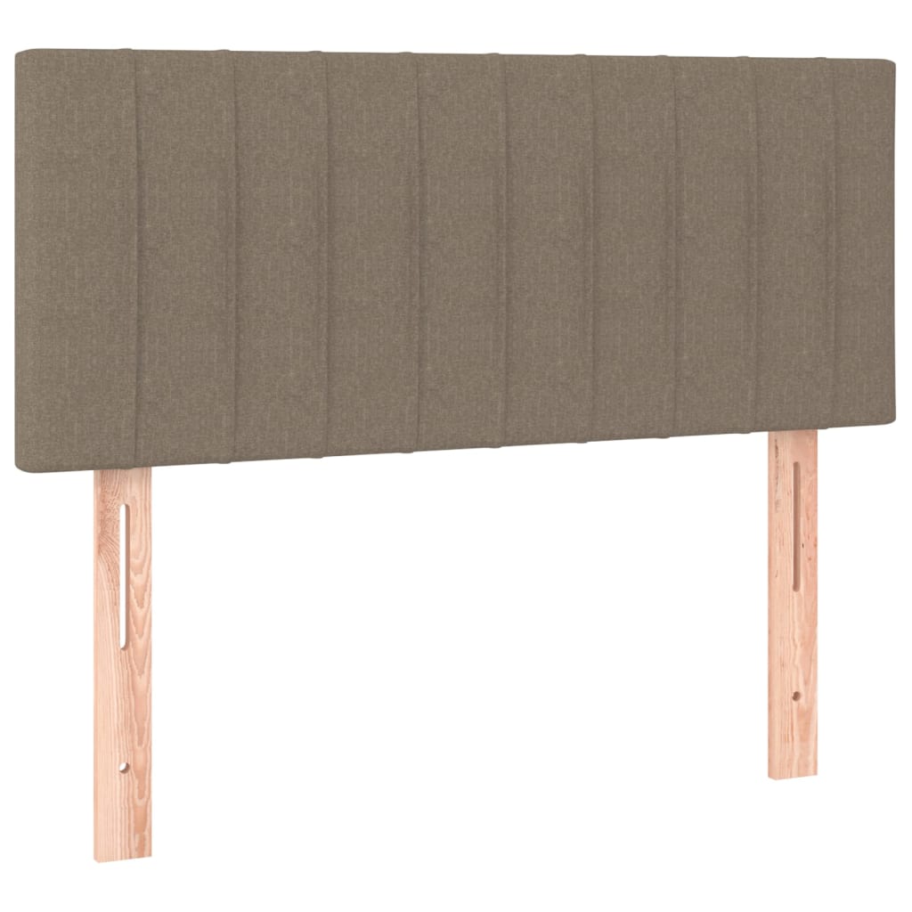 Cabeceira cama luzes LED tecido 80x5x78/88cm cinza-acastanhado