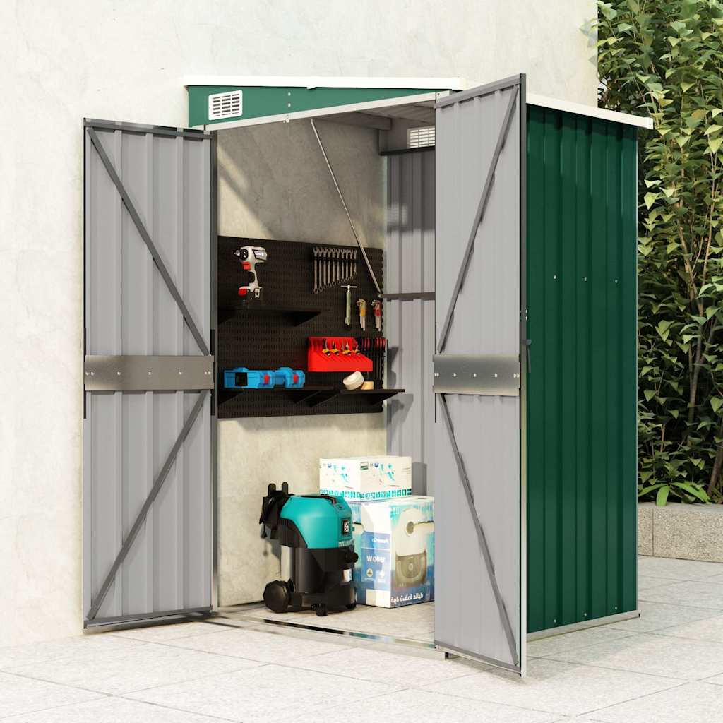 Abrigo suspenso p/ jardim 118x100x178 cm aço galvanizado verde