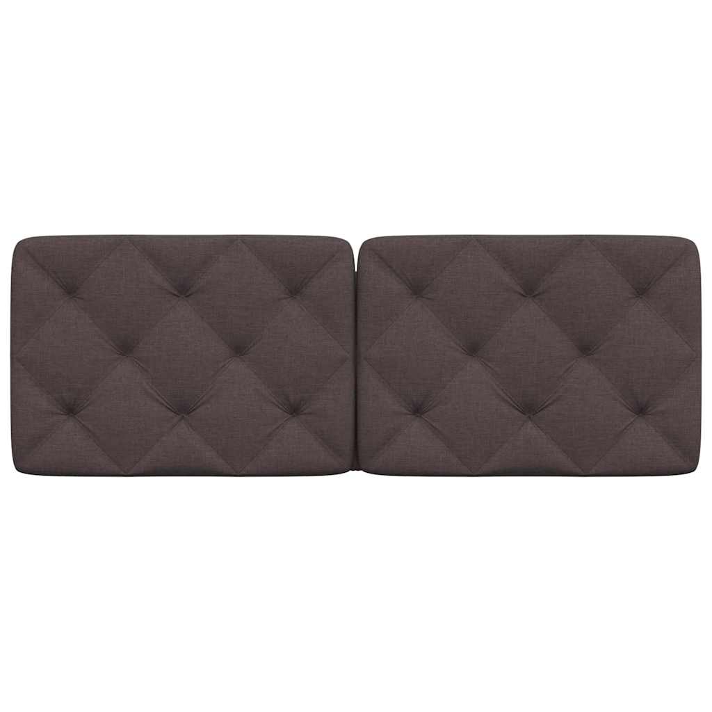 Almofadão de cabeceira 120 cm tecido castanho-escuro
