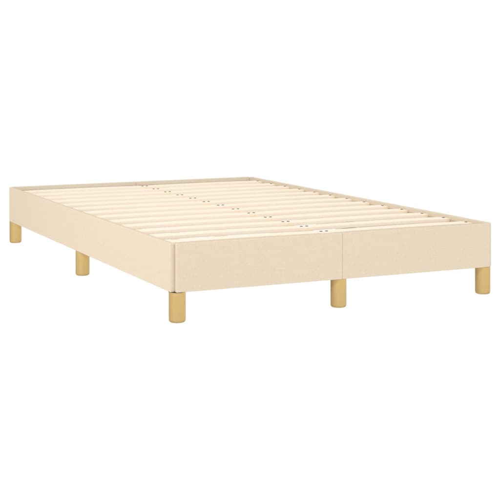 Estrutura de cama sem colchão 120x200 cm tecido cor creme