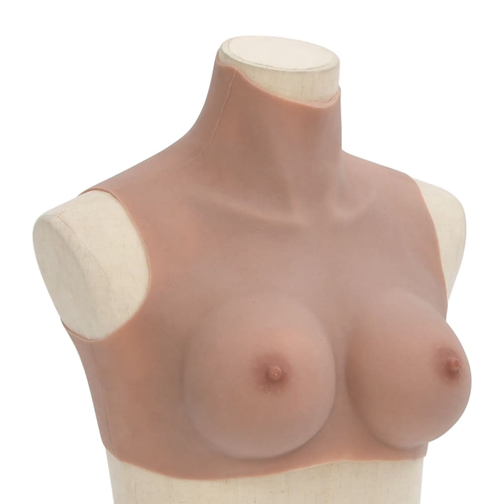 Peitoral de silicone bronzeado copa c
