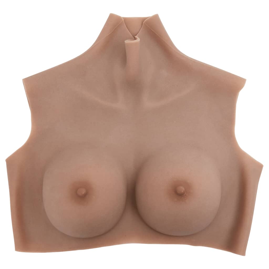 Peitoral de silicone bronzeado copa c