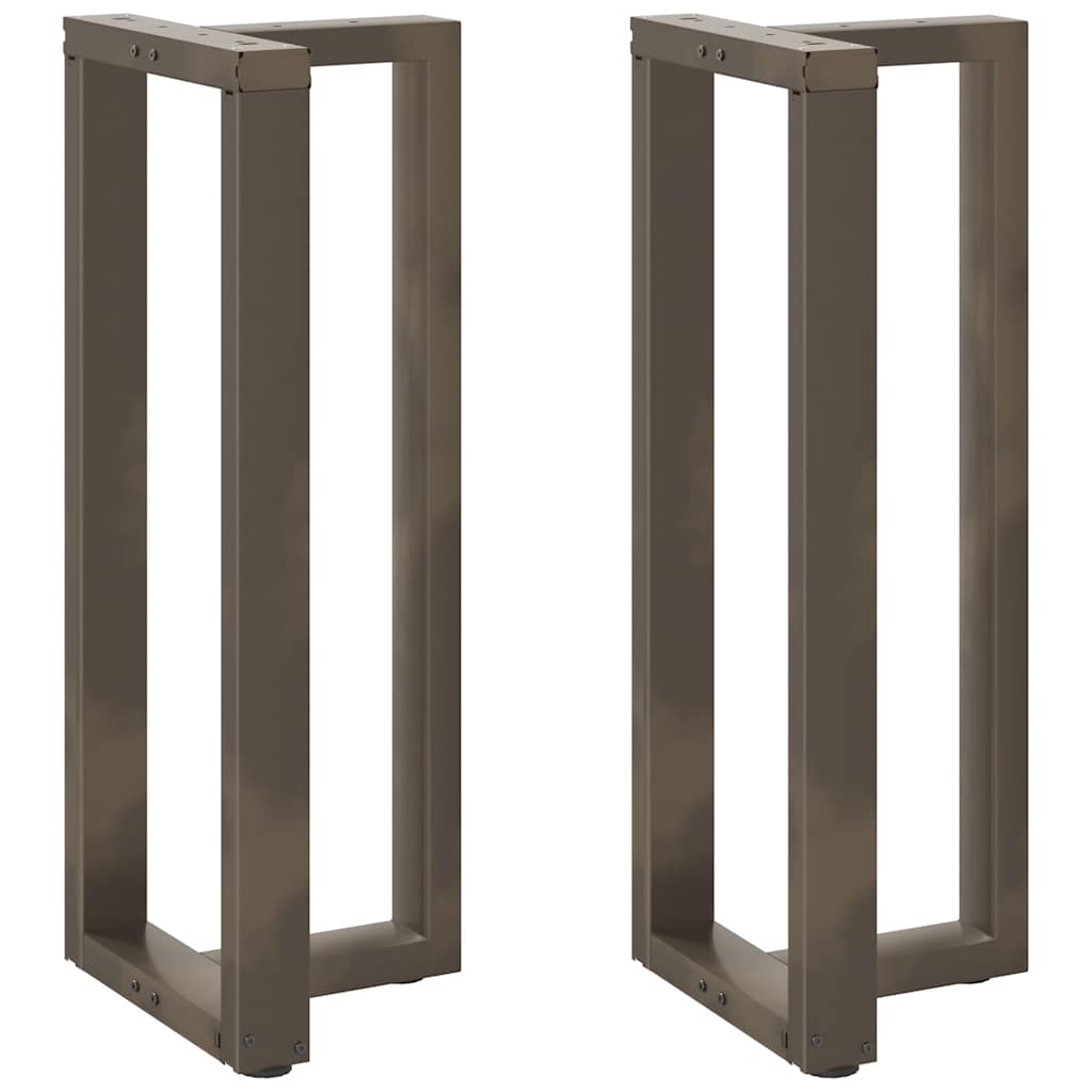 Pés de mesa de bar em forma de t, 2 peças, preto, 50x35x(100-101) cm, aço