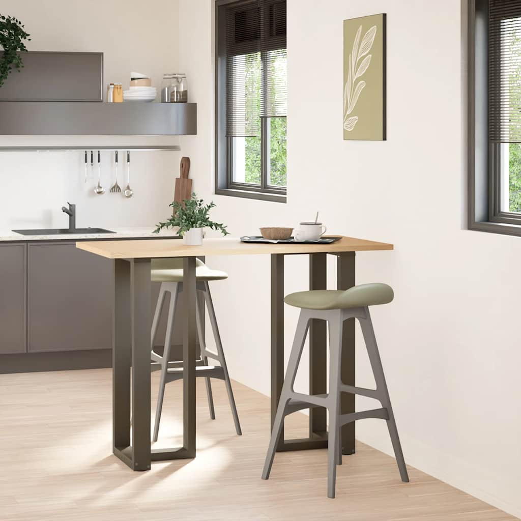 Pés de mesa de bar em forma de t, 2 peças, preto, 50x35x(100-101) cm, aço
