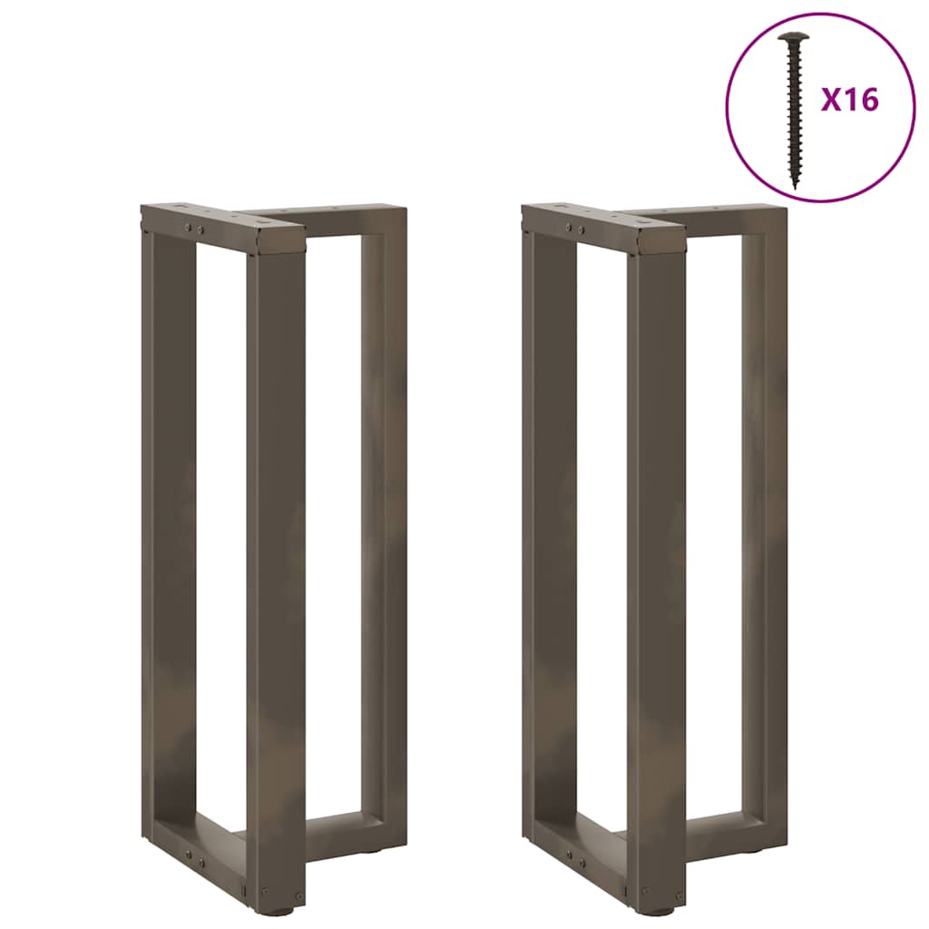 Pés de mesa de bar em forma de t, 2 peças, preto, 50x35x(100-101) cm, aço