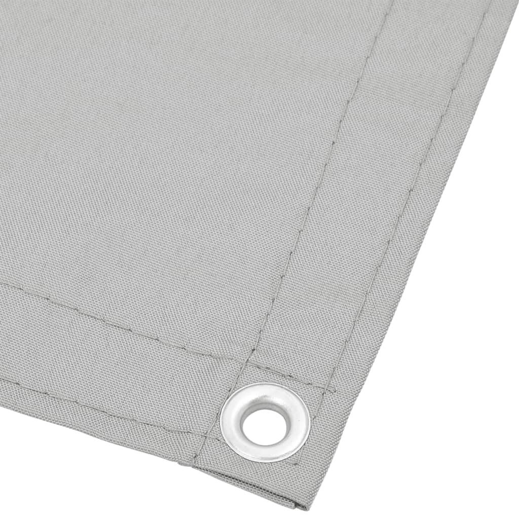 Tela de varanda 120x300 cm 100% poliéster oxford cinzento-claro