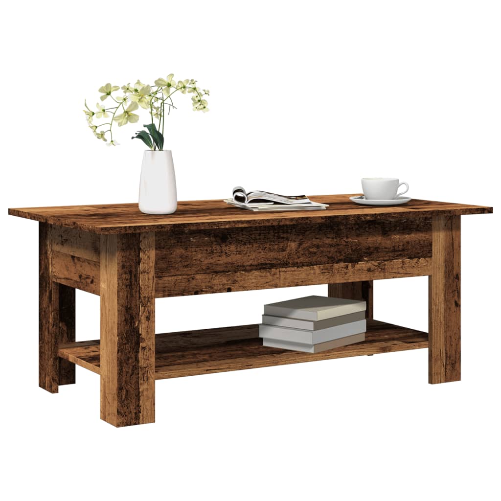 Mesa de centro 102x55x42 cm derivados de madeira madeira velha
