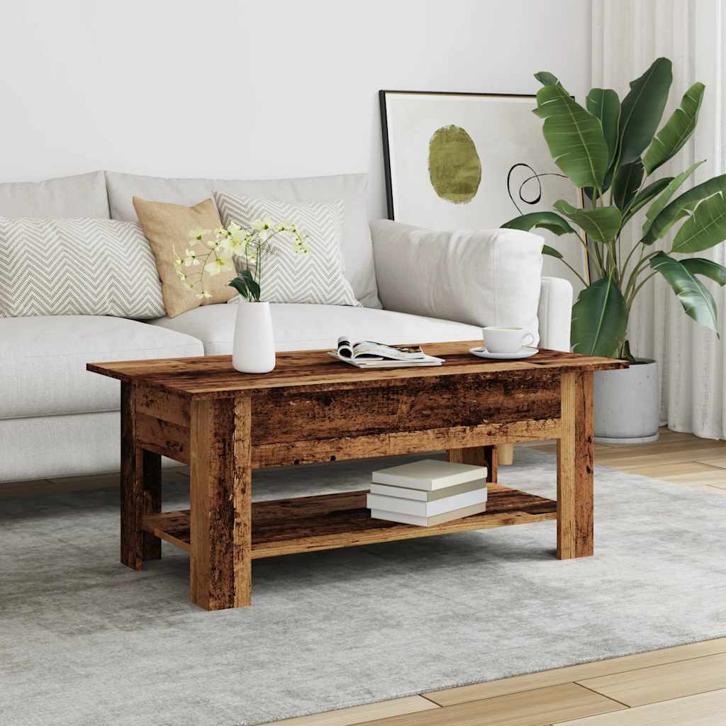 Mesa de centro 102x55x42 cm derivados de madeira madeira velha