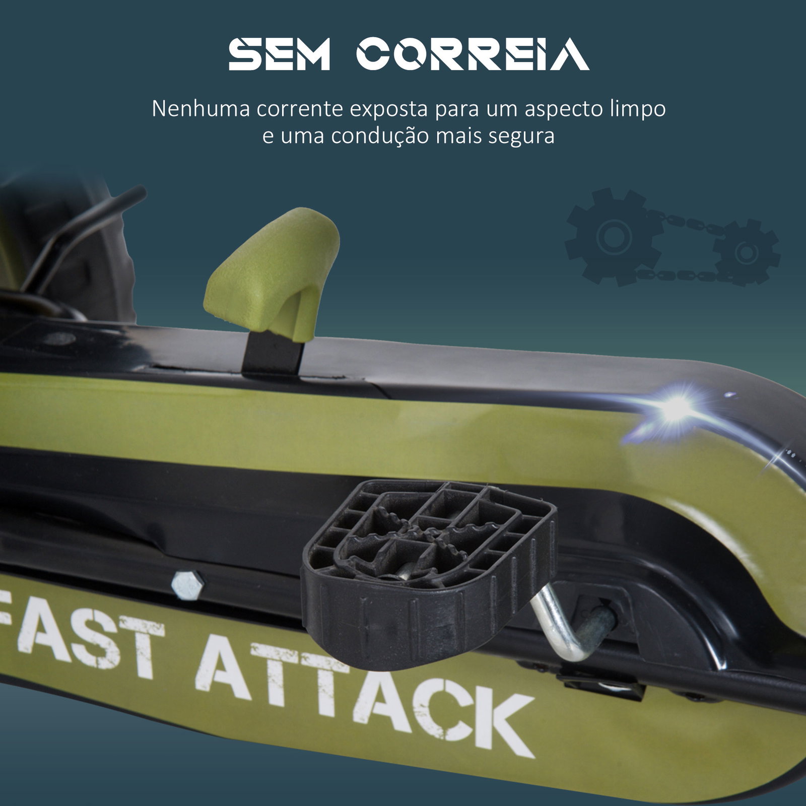 Go-kart a pedais para crianças acima de 3 anos com freio embreagem assento ajustável máx. 35 kg 105x54x61cm verde