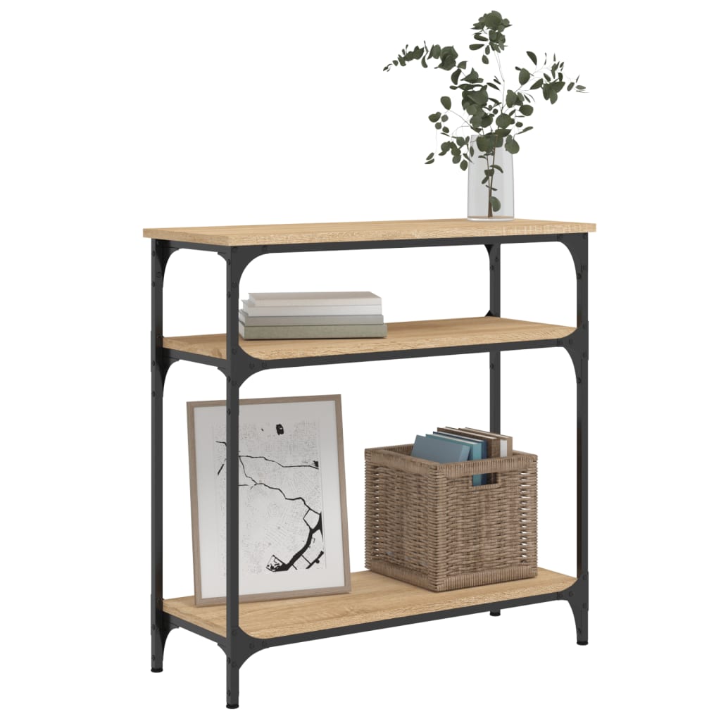 Mesa consola 75x29x75 cm derivados de madeira carvalho sonoma