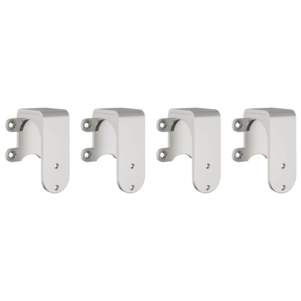Kit ferragens p/ porta deslizante 183cm aço inoxidável prateado