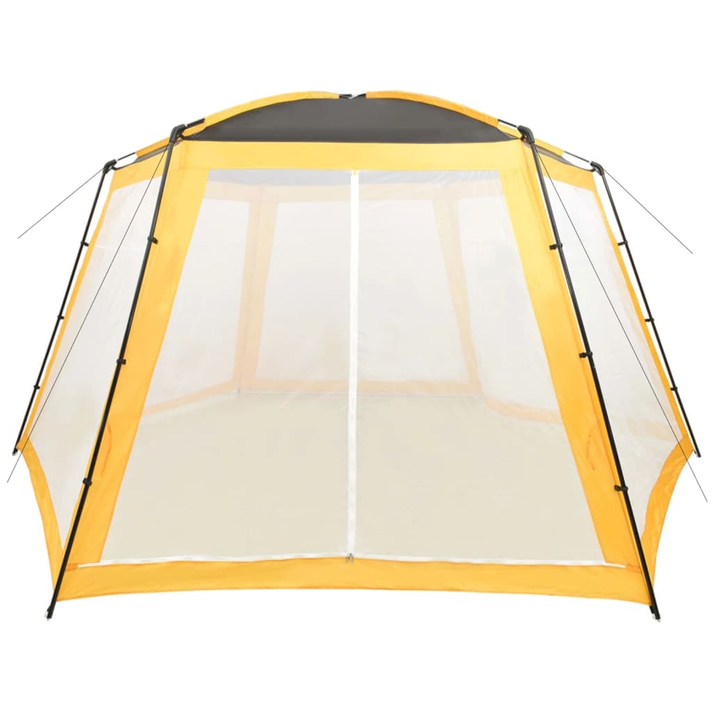 Tenda para piscina 590x520x250 cm tecido amarelo