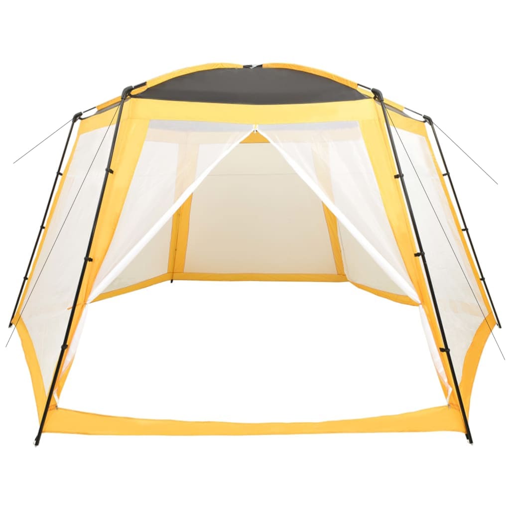 Tenda para piscina 590x520x250 cm tecido amarelo