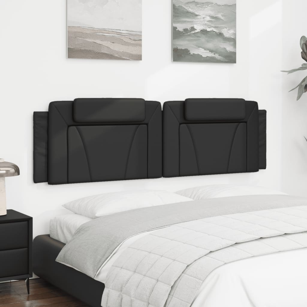 Almofadão de cabeceira viana 180 cm couro artificial preto
