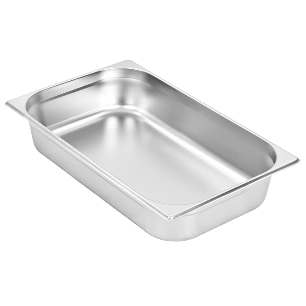 Recipientes gastronorm 4 pcs gn 1/1 100 mm aço inoxidável