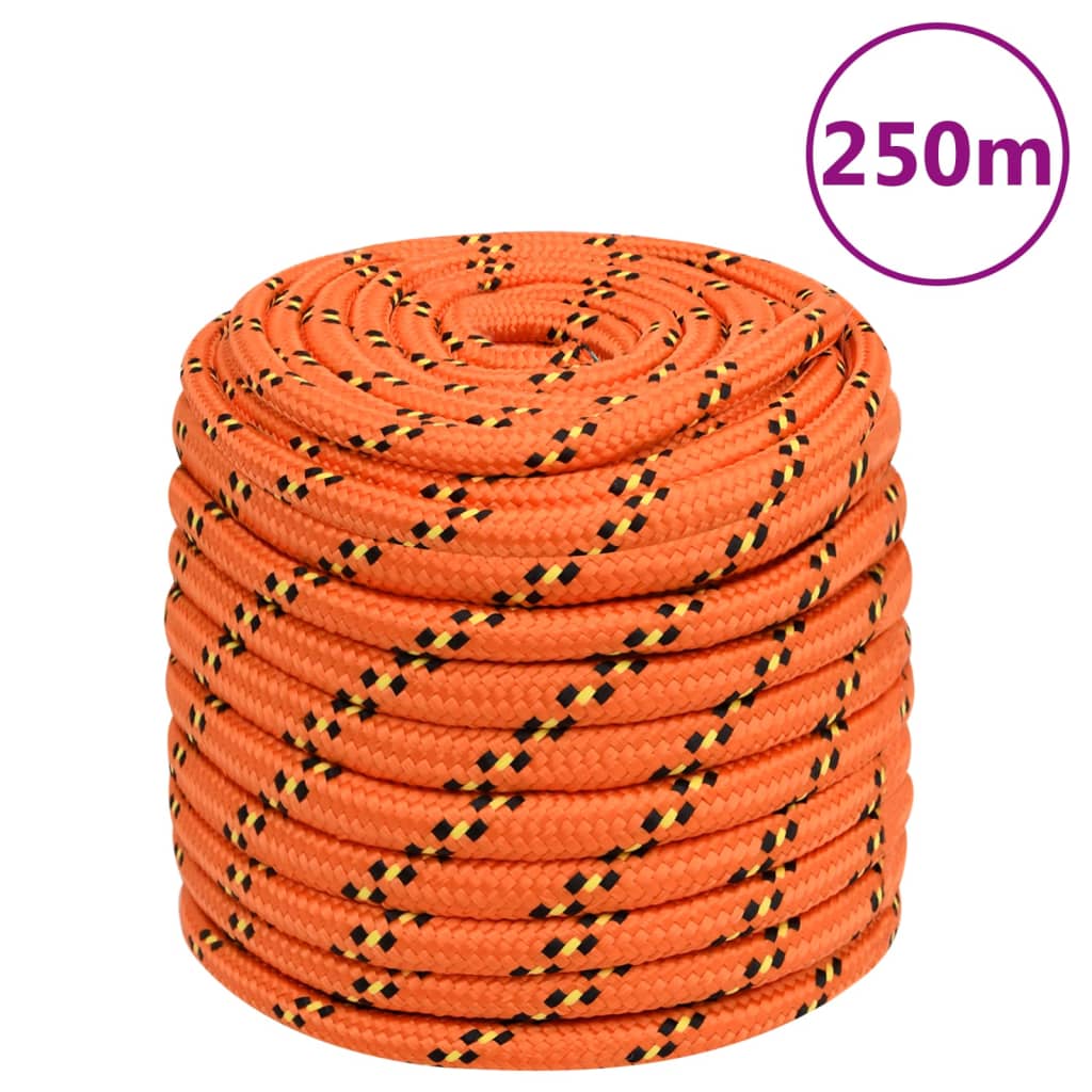 Corda de barco 16 mm 250 m polipropileno laranja