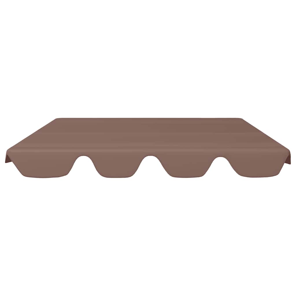 Toldo suplente p/ baloiço de jardim 150/130x105/70 cm castanho
