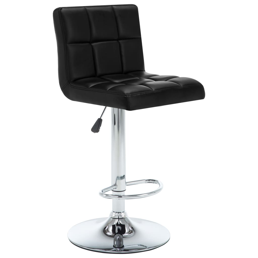 Bancos de bar 2 pcs couro artificial preto