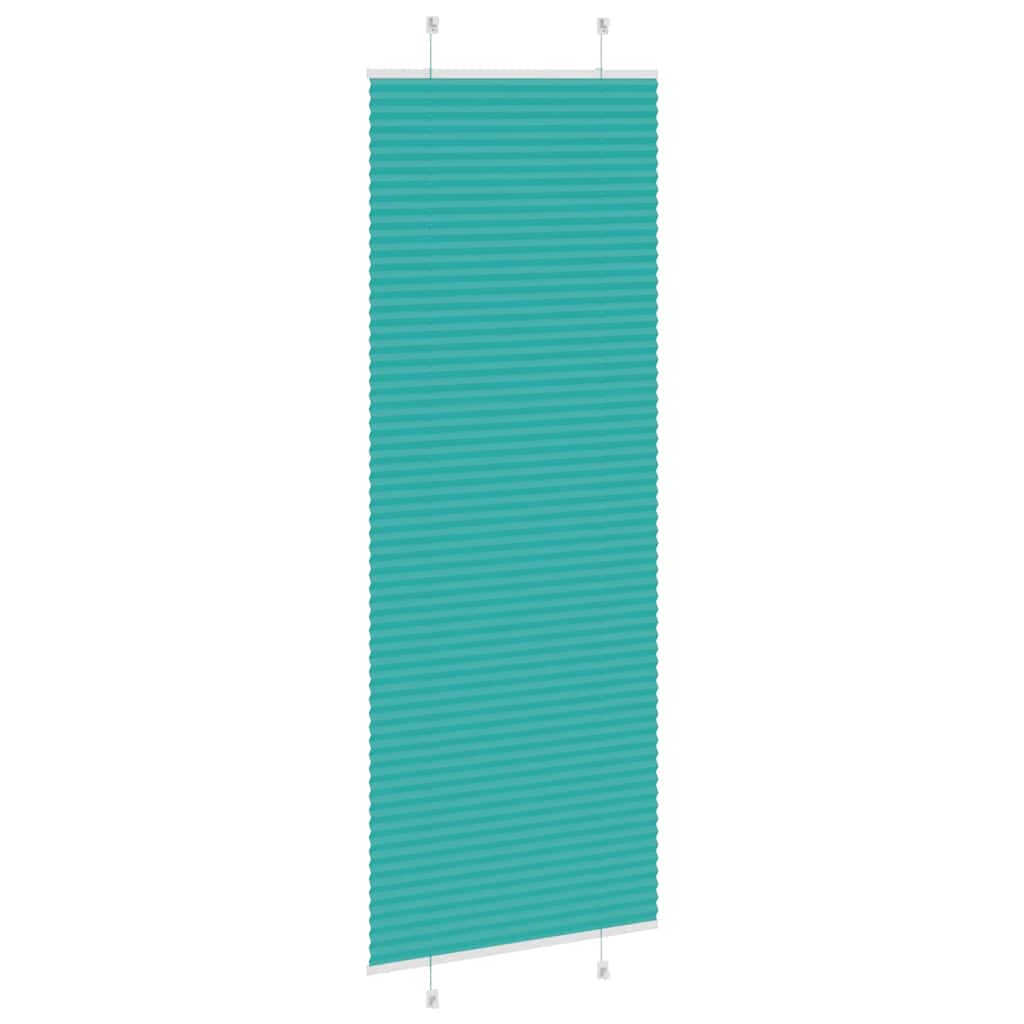 Gasolina verde plissada cega 70x200 cm largura tecido 69,4 cm