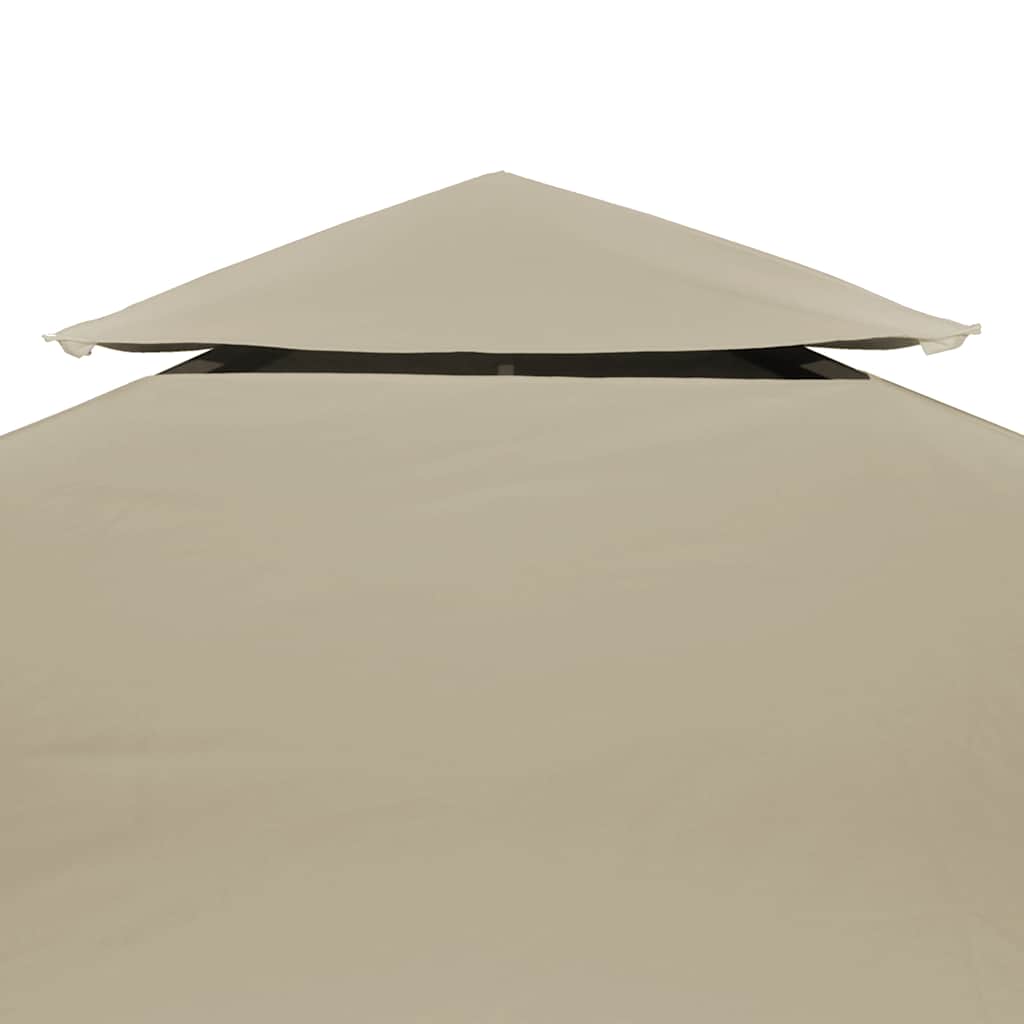 Cobertura de substituição p/ gazebo 310 g/m² bege 3x3 m