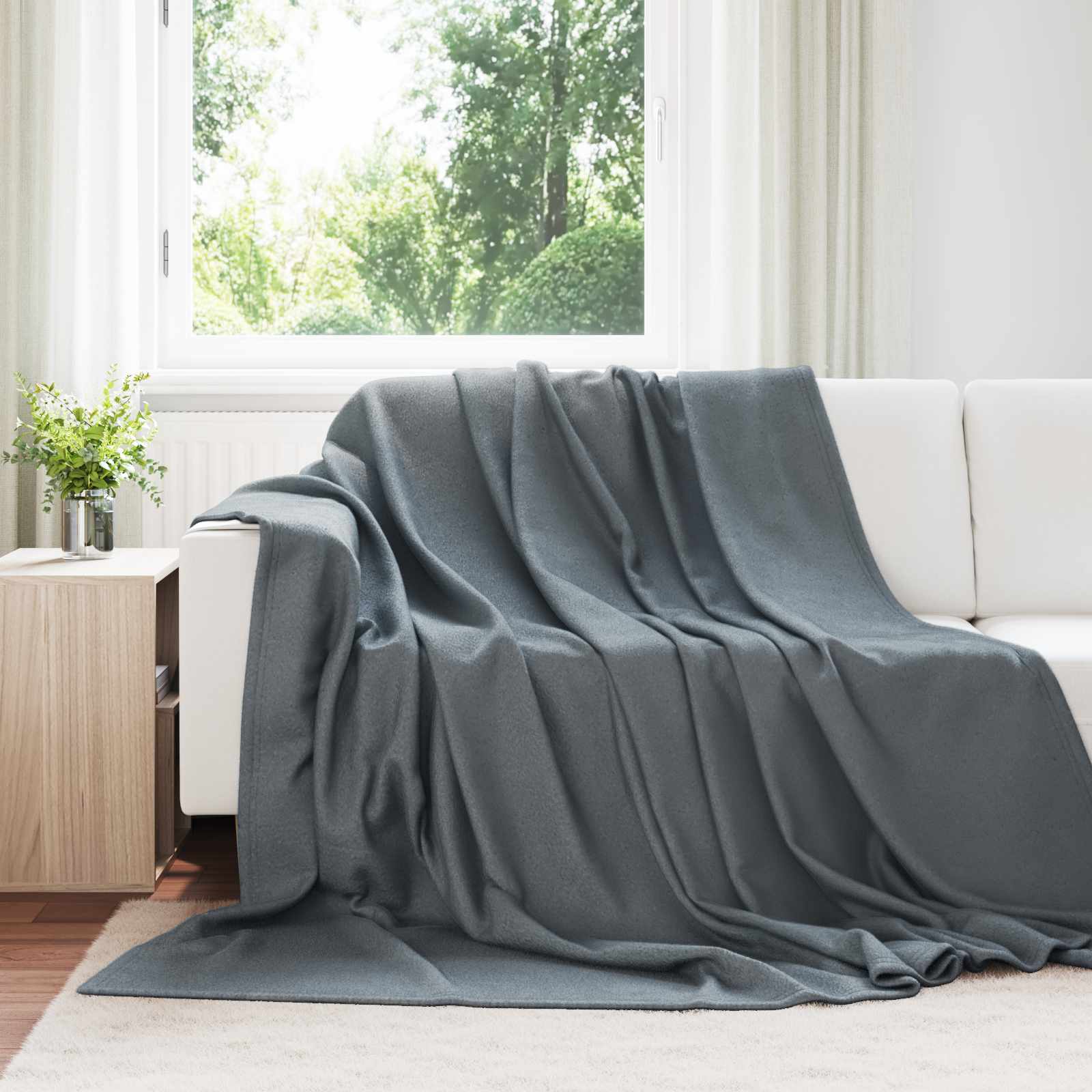 Cobertores de sofá 24 unid. cinza escuro 270 x 240 cm 21.77 lã
