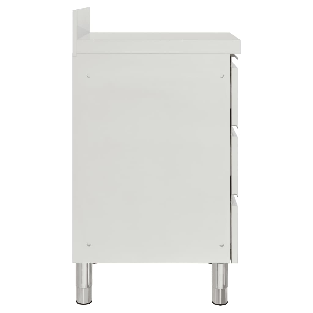 Armários de cozinha comerciais com 3 gavetas, 2 peças, 50x60x96 cm