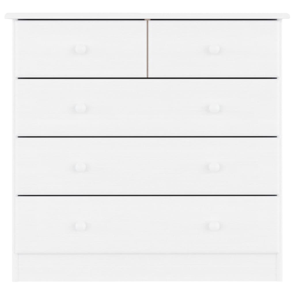 Cómoda alta 77x35x73 cm madeira de pinho maciça branco