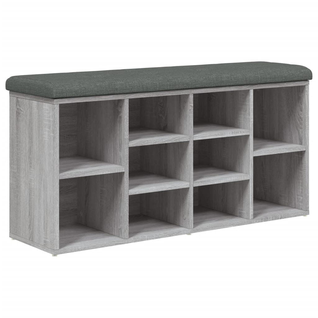 Banco sapateira 102x32x50 cm derivados madeira cinzento sonoma