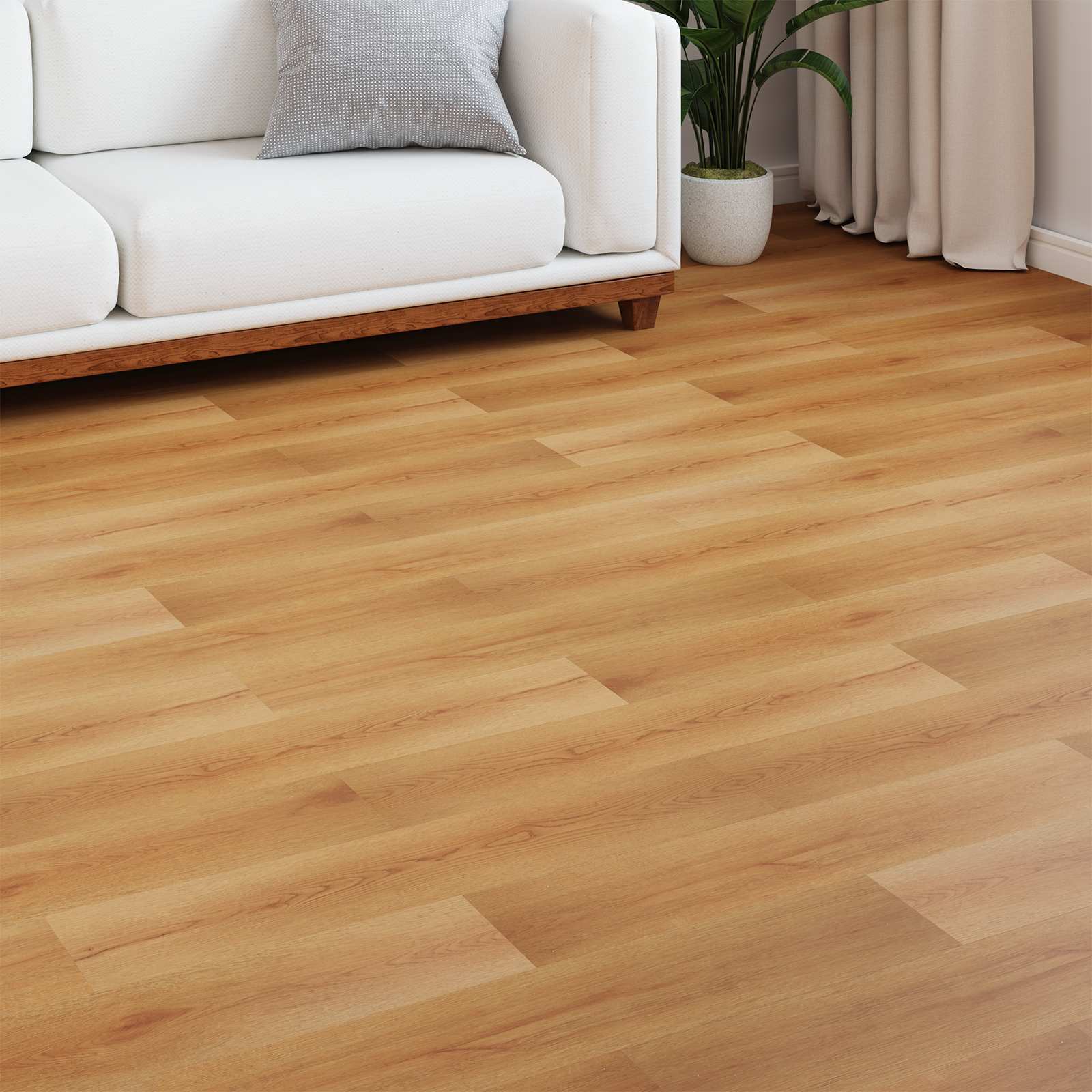 Piso laminado bege claro 101 x 20 x 0,8 cm 15 unid.