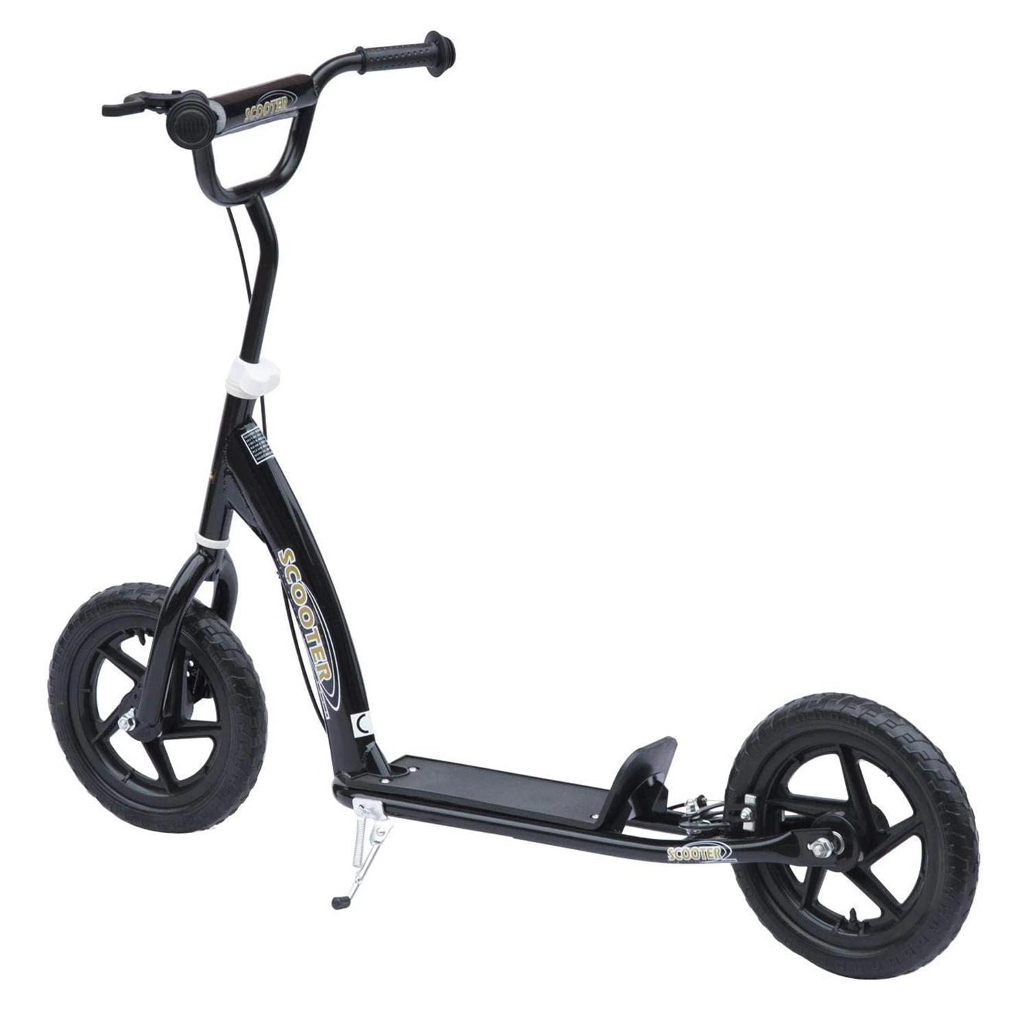 Trotinete para Crianças acima de 5 anos Scooter de 2 Rodas Grandes de 12 Polegadas com Freio e Guidão Ajustável em Altura Carga