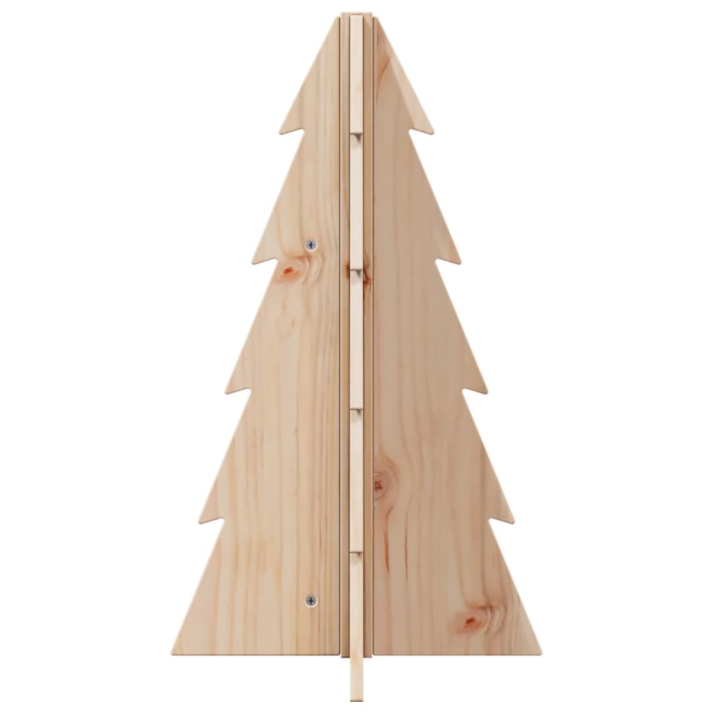 Árvore de natal decorativa 69,5 cm madeira de pinho maciça