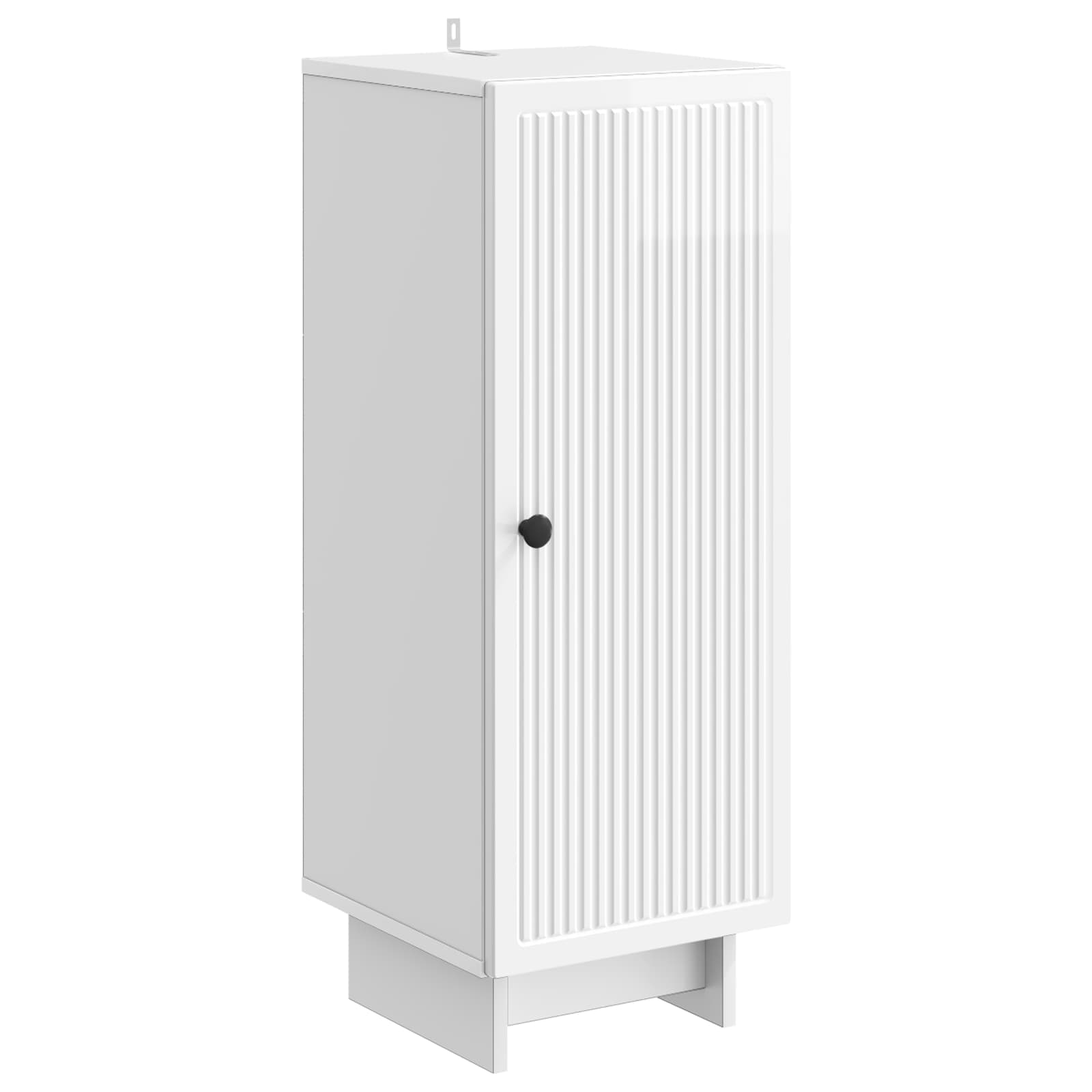 Buffet branco brilhante 33 x 34,5 x 90 cm derivados de madeira