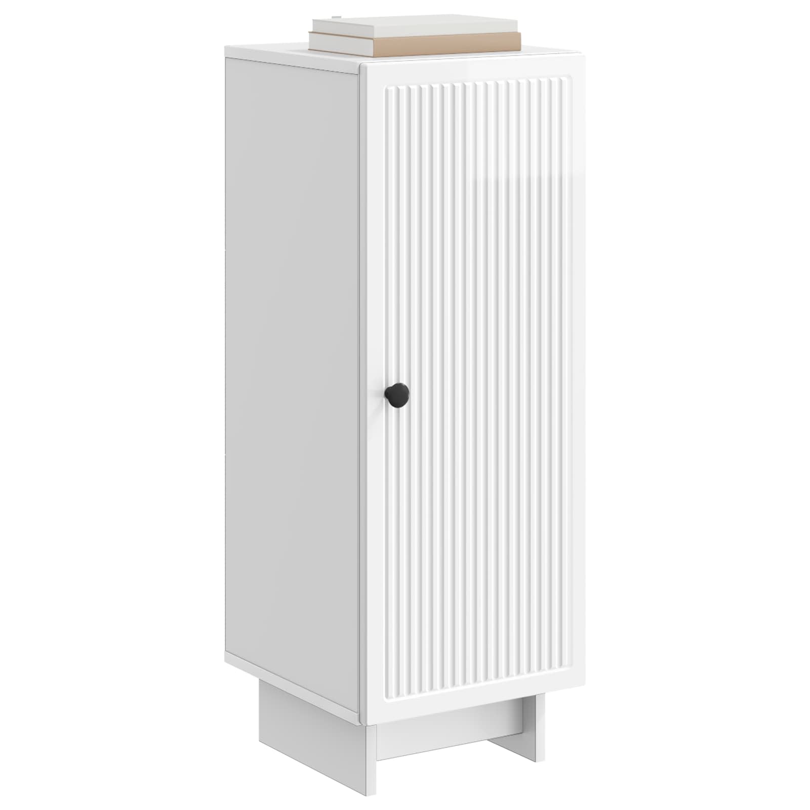 Buffet branco brilhante 33 x 34,5 x 90 cm derivados de madeira