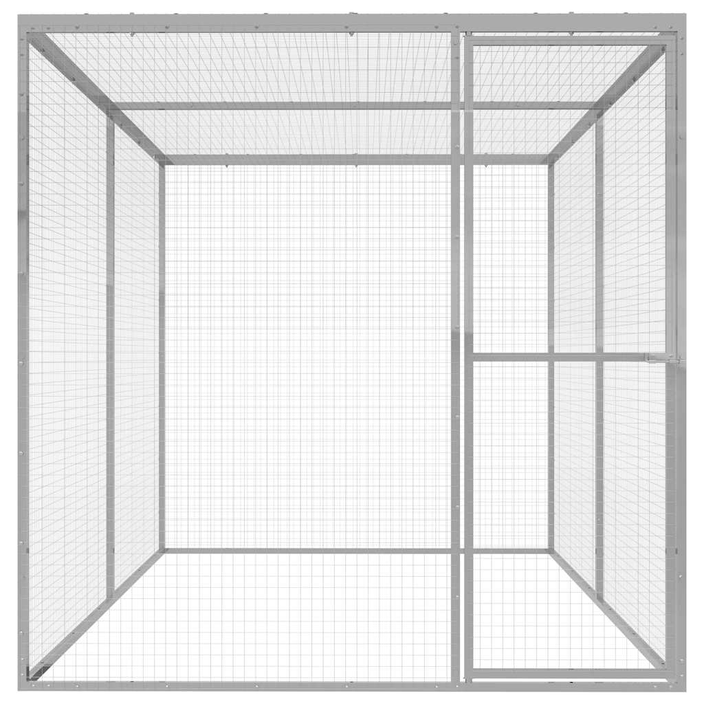 Jaula para gatos 3x1,5x1,5 m aço galvanizado