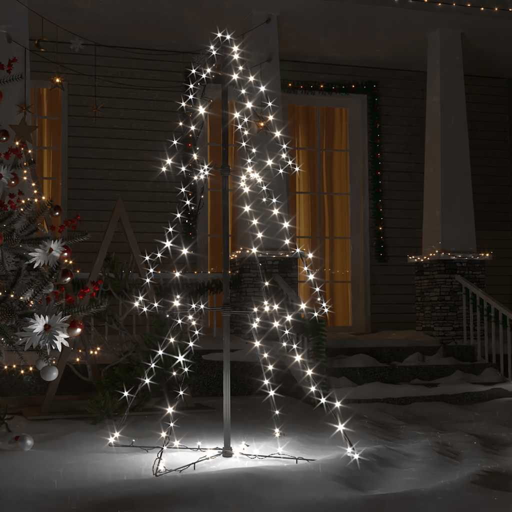 Árvore de natal em cone 160 leds 78x120 cm interior e exterior