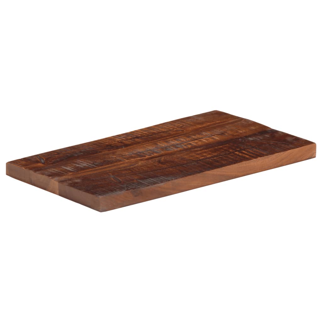 Tampo de mesa retangular 60x30x3,8 cm madeira recuperada maciça