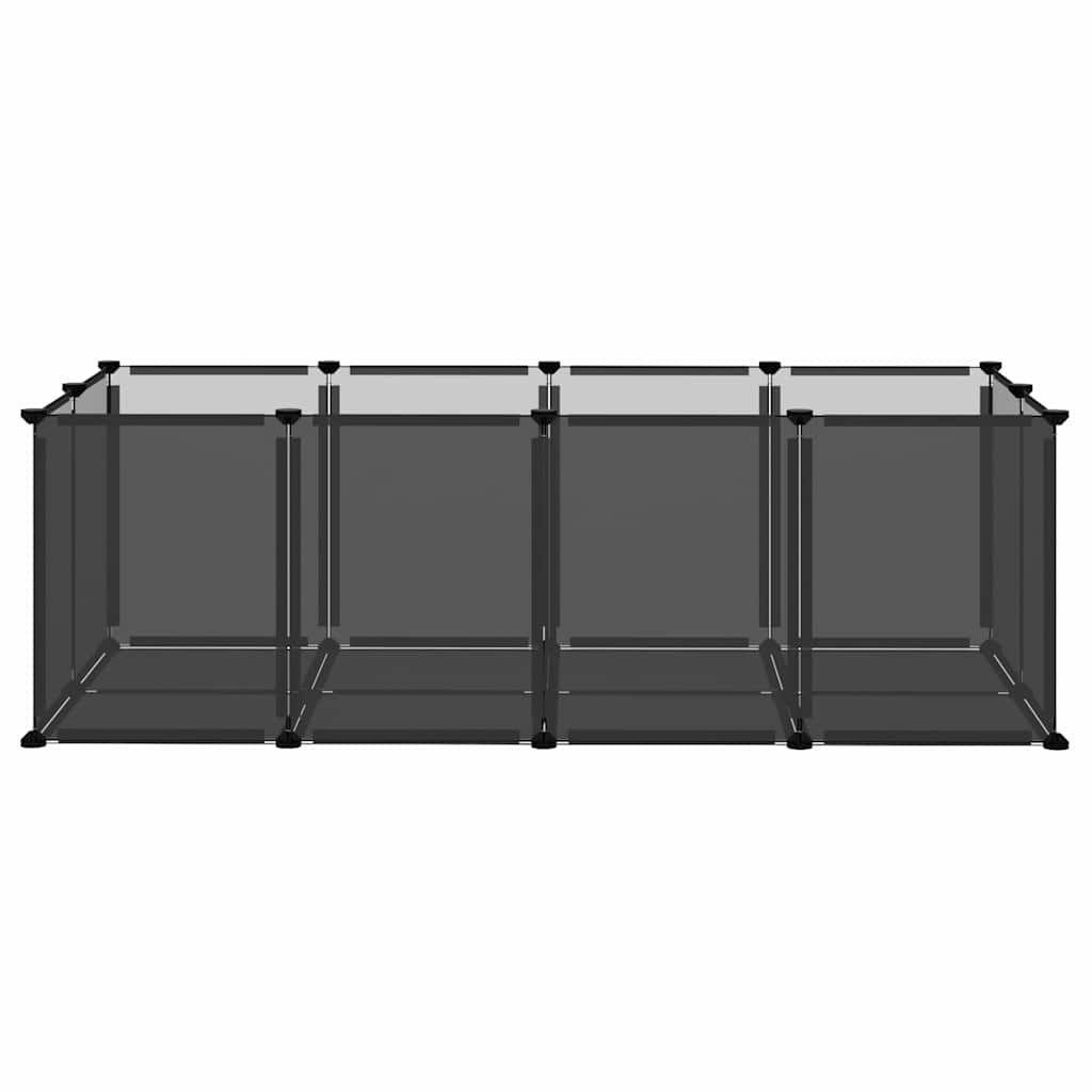 Gaiola para animais pequenos 144x74x46,5 cm PP e aço preto