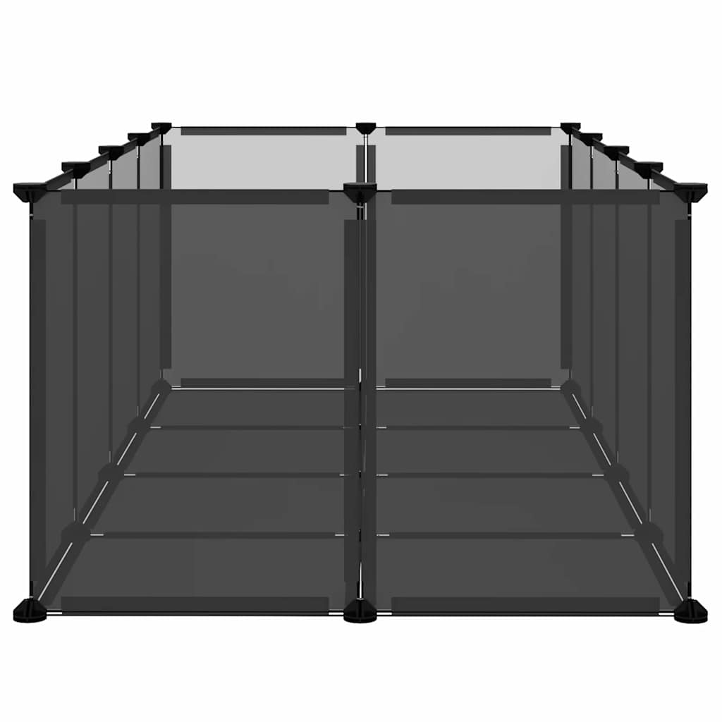 Gaiola para animais pequenos 144x74x46,5 cm PP e aço preto