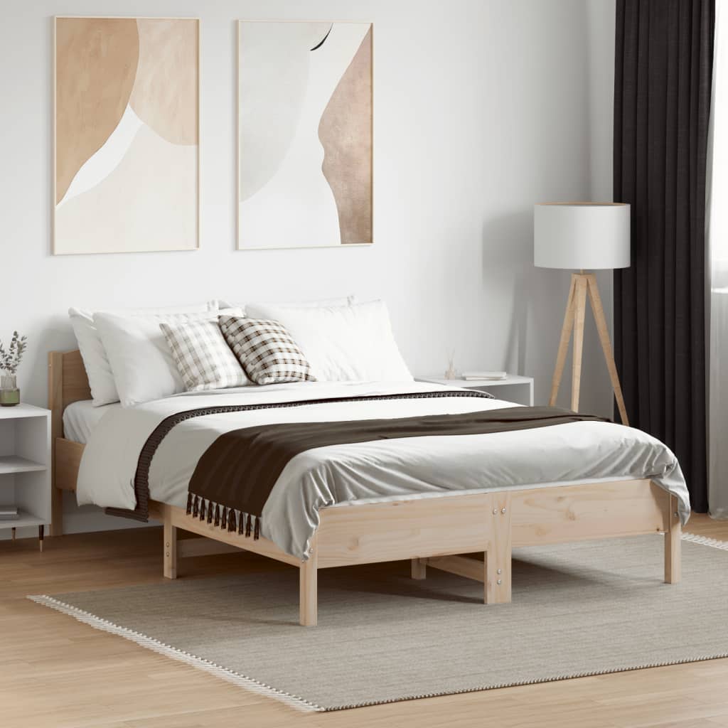 Cama sem colchão 135x190 cm madeira de pinho maciça