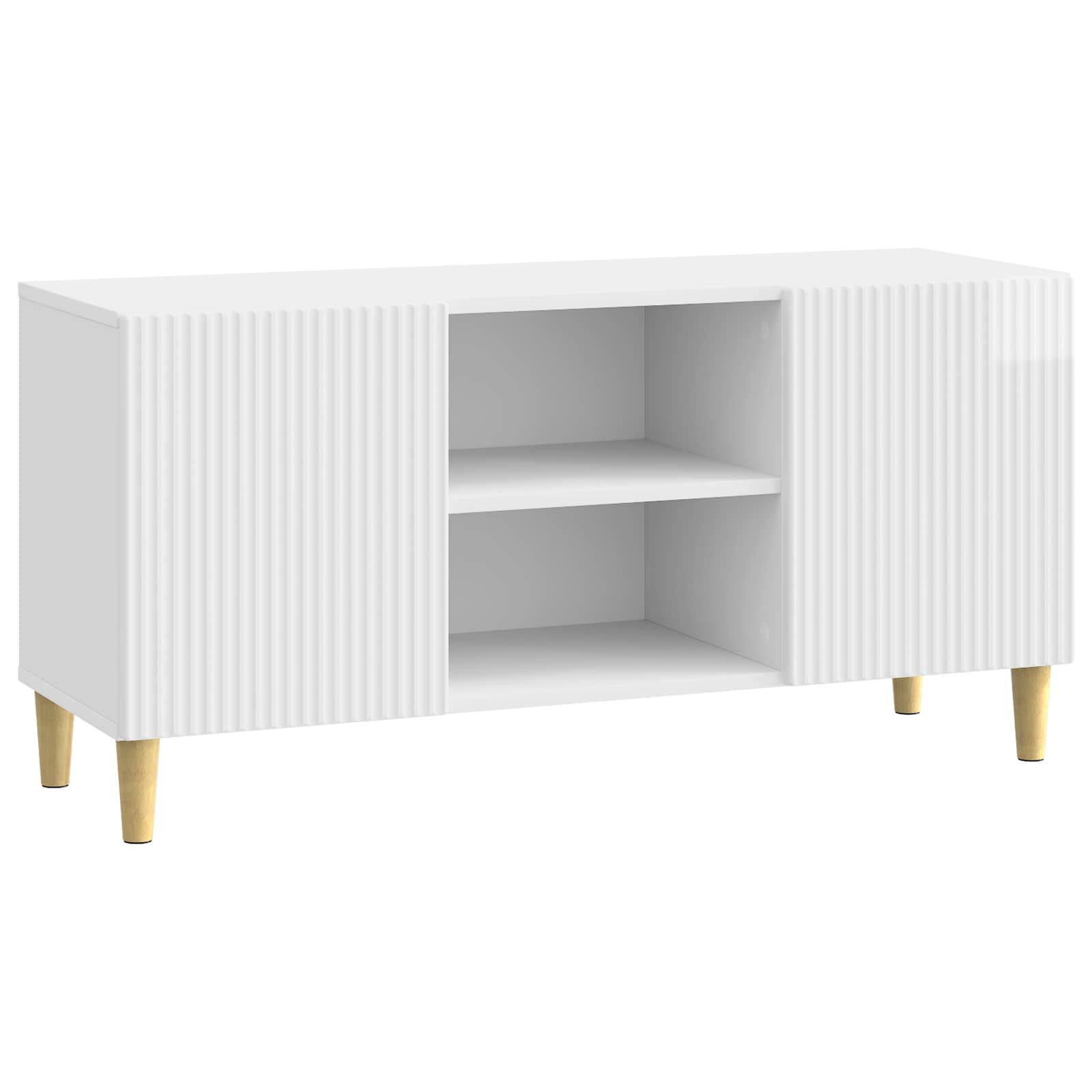 Gabinete para TV branco brilhante 102 x 34,5 x 50 cm