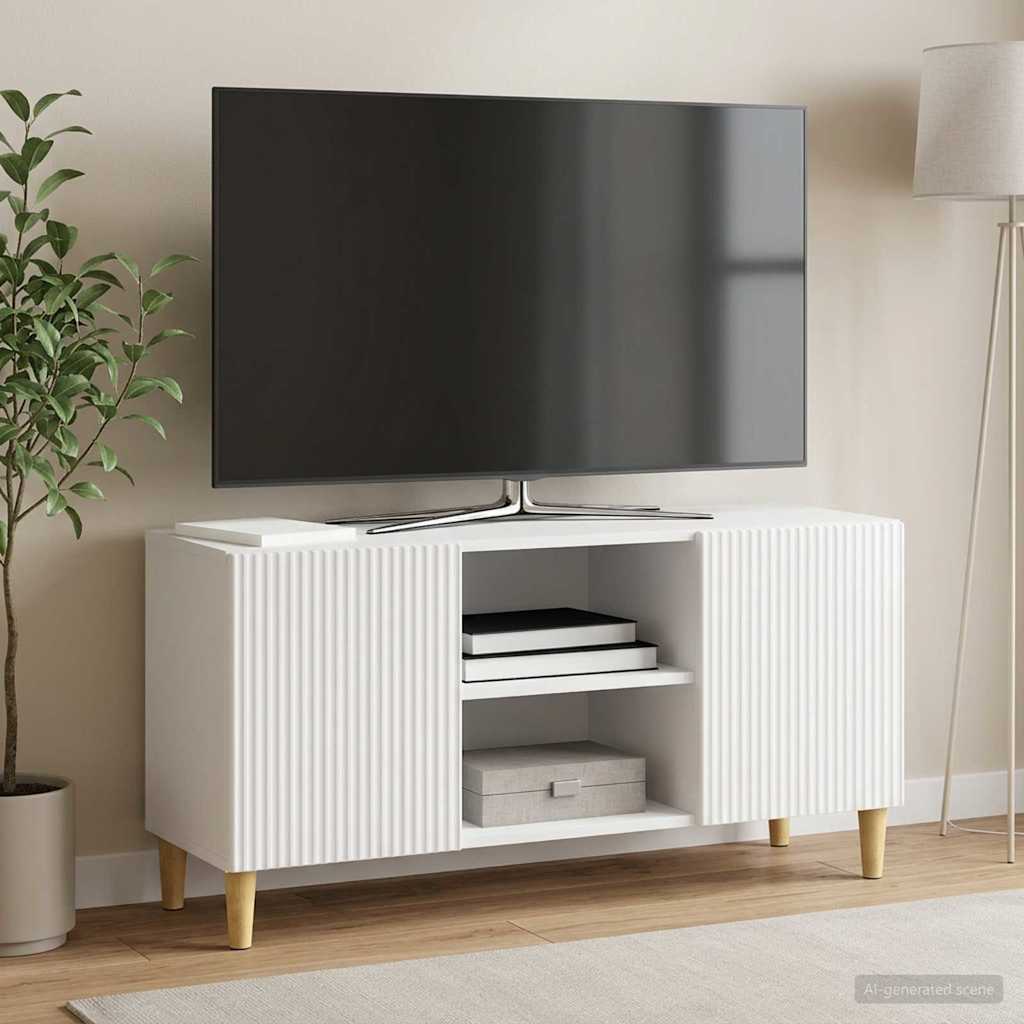 Gabinete para TV branco brilhante 102 x 34,5 x 50 cm