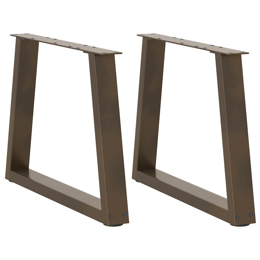 Pés para mesa de centro em formato de v, 2 peças, aço natural, 70x(42-43,3) cm, aço