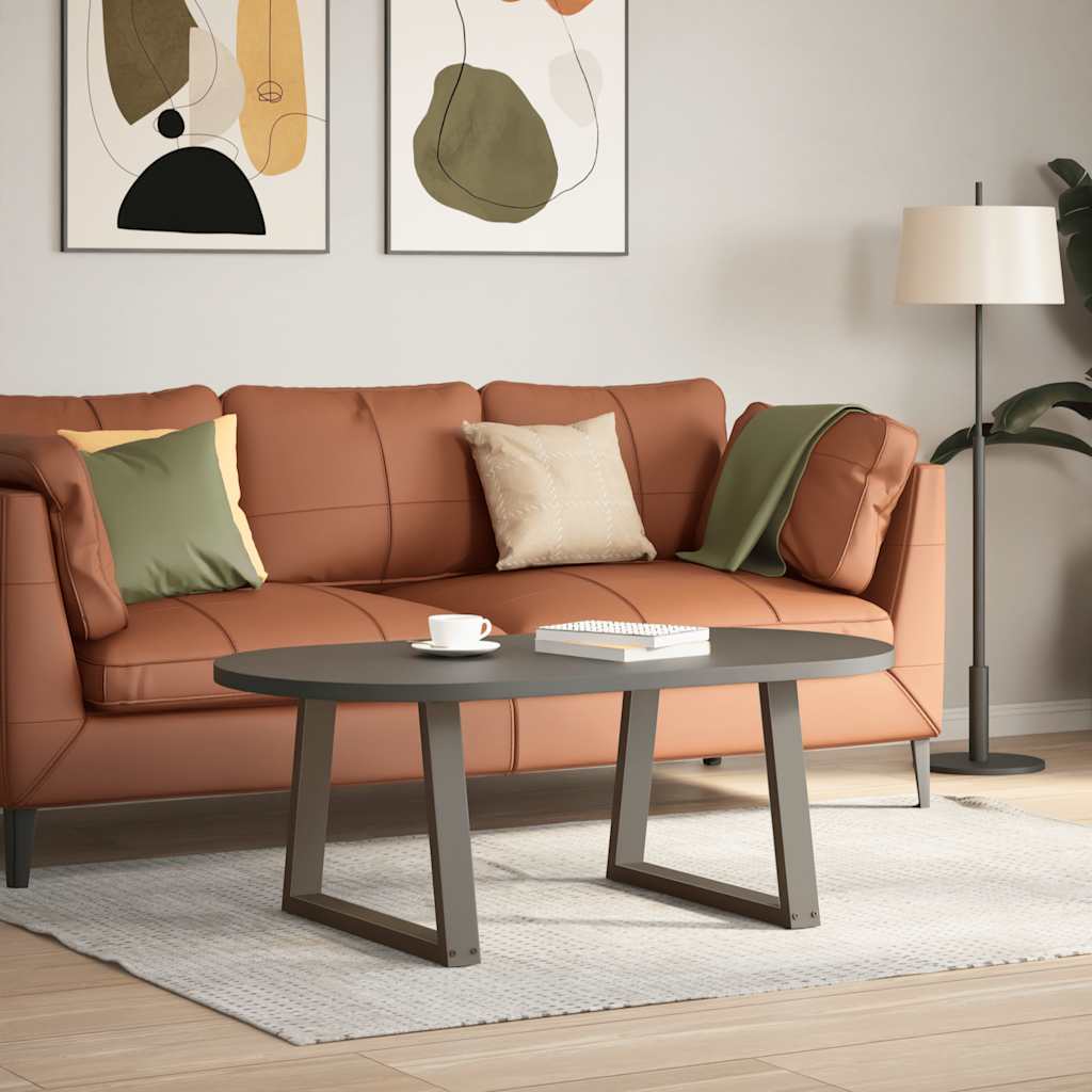 Pés para mesa de centro em formato de v, 2 peças, aço natural, 70x(42-43,3) cm, aço