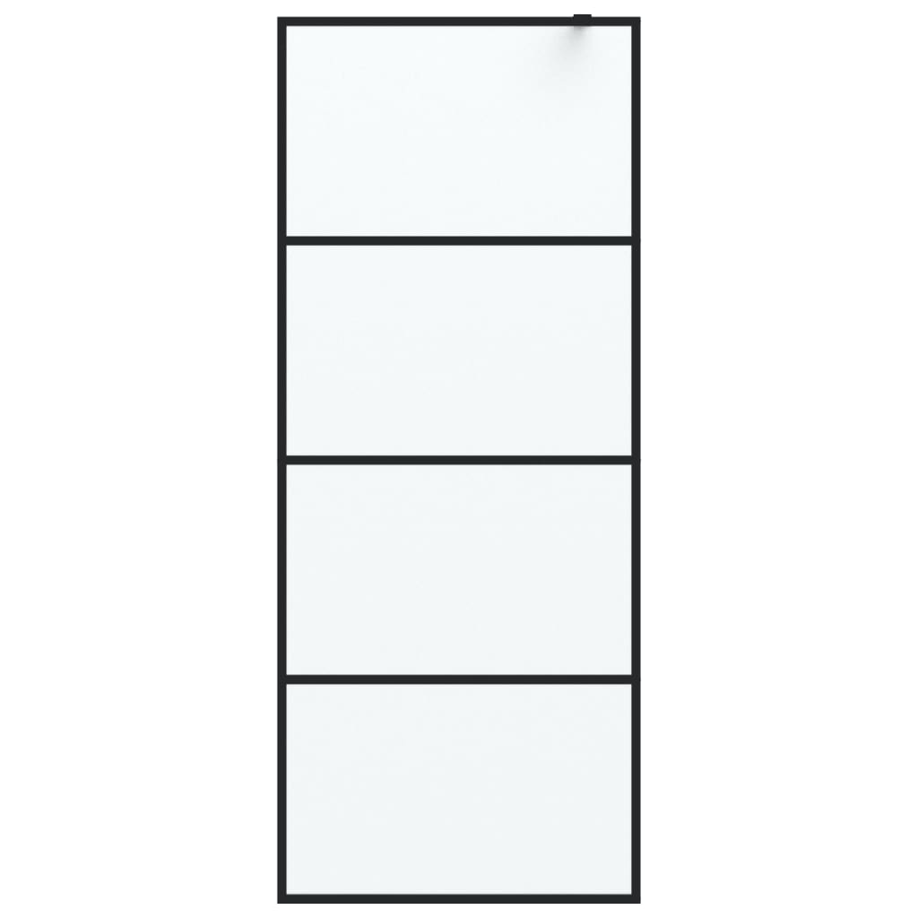 Divisória de chuveiro 80x195 cm vidro opaco esg preto