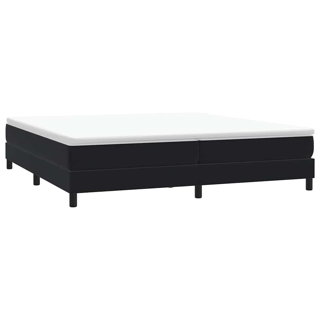 Cama com molas sem colchão 200x220 cm veludo preto