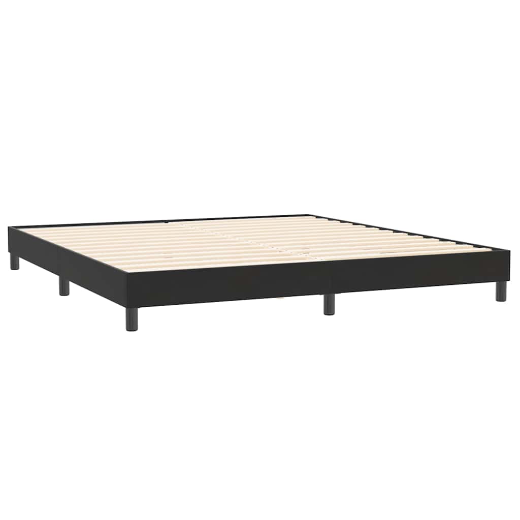 Cama com molas sem colchão 200x220 cm veludo preto