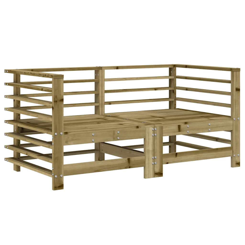 7 Pcs conjunto lounge de jardim madeira de pinho impregnada