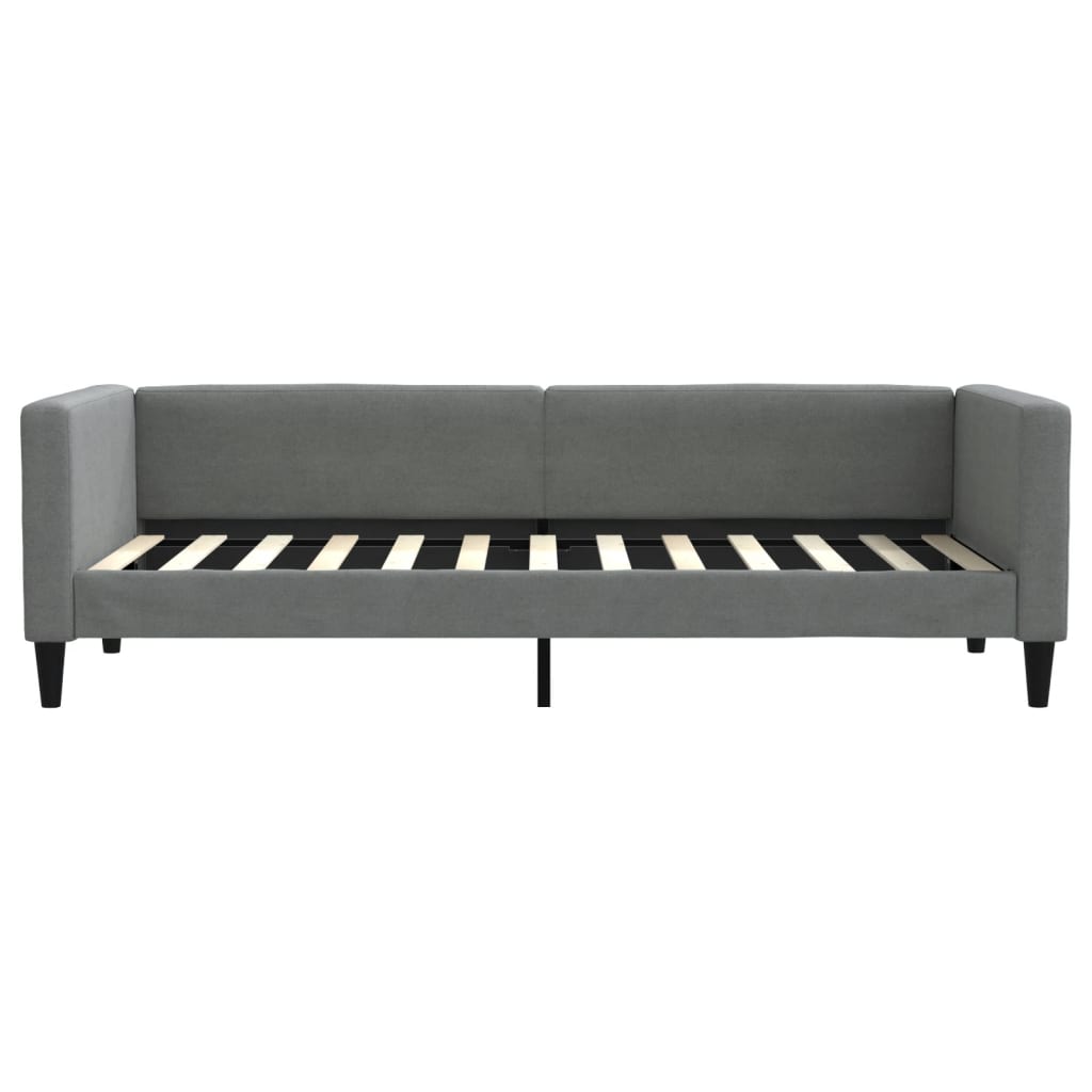 Sofá-cama com colchão 80x200 cm tecido cinzento-escuro