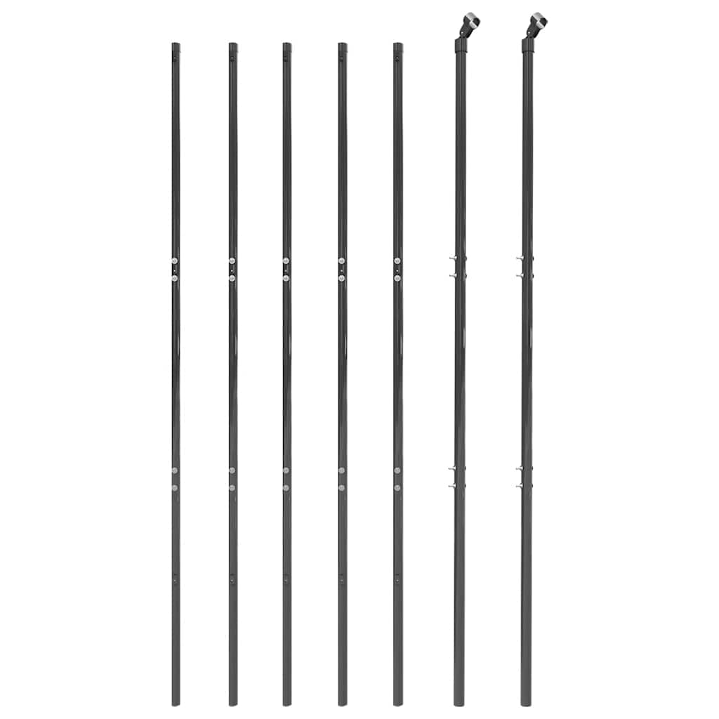 Cerca de malha de arame 1,6x10 m aço galvanizado antracite